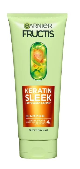 Garnier Fructis Keratin Sleek Schampo för frissigt hår 200 ml Garnier