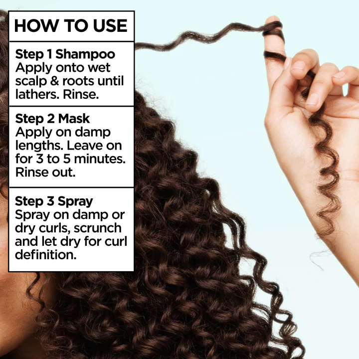 Garnier Fructis Method for Curls Shampoo för lockigt hår 200 ml. Visa bild 5 av 6