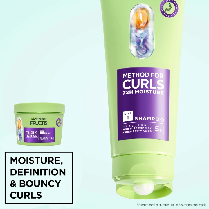 Garnier Fructis Method for Curls Shampoo för lockigt hår 200 ml. Visa bild 2 av 6