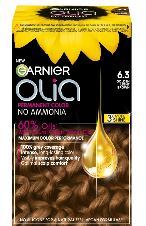 Garnier Olia Permant Hårfärg 1 pack 6.3 Golden Light Brown Garnier