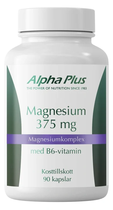 Alpha Plus Magnesium 375 mg 90 kapslar Alpha Plus
