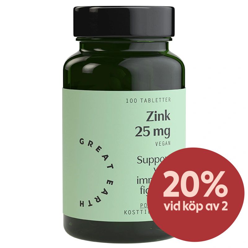 Great Earth Zink 25 mg 100 Tabletter - Zink