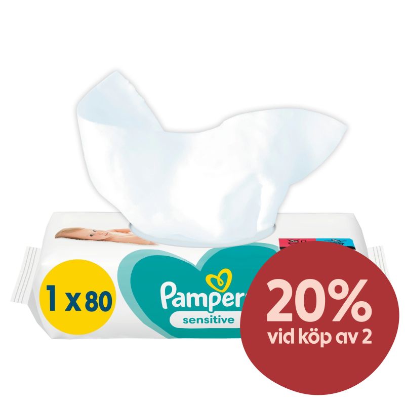 Pampers Sensitive Baby Våtservetter 80 st - Våtservetter