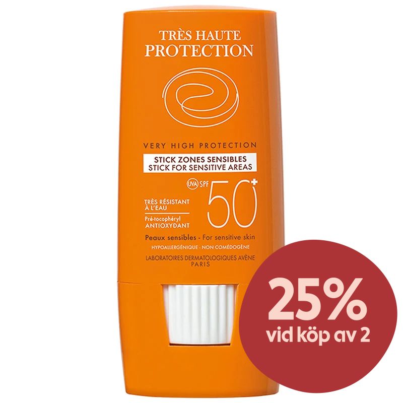 Avène Sun Stick For Sensitive Areas SPF 50, 8 g - Solstift