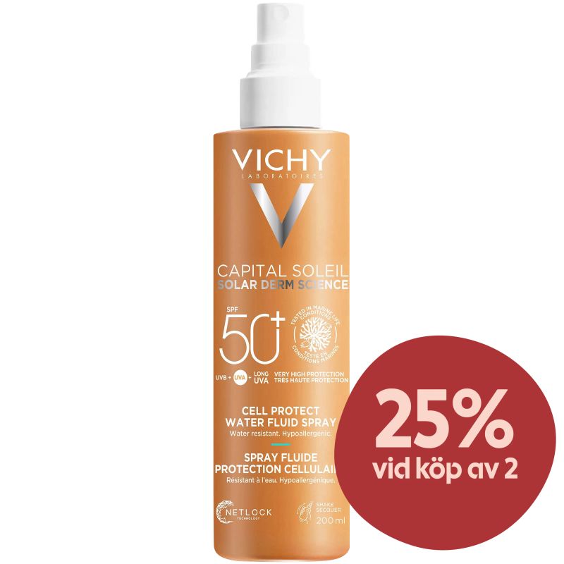 Vichy Capital Soleil Cell Protect Water Fluid Spray SPF 50+, 200 ml - Solskydd kropp