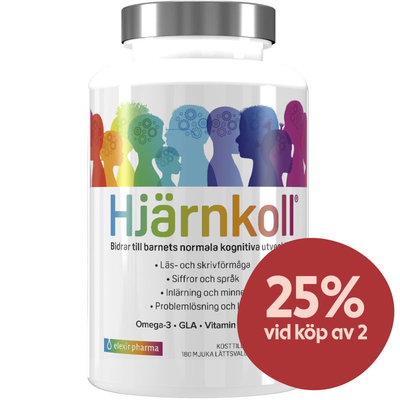 Elexir Pharma Hjärnkoll 180 kapslar - Omega-3 barn