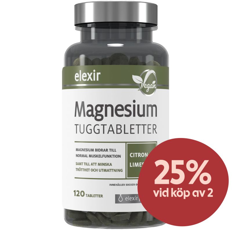 Elexir Pharma Magnesium 120 tuggtabletter - Magnesium