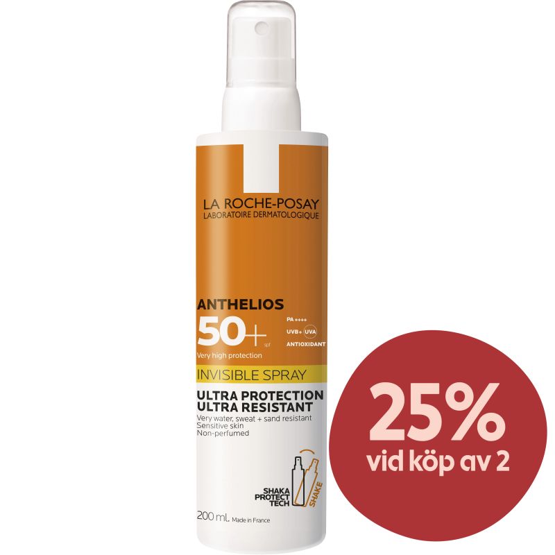 La Roche-Posay Anthelios Invisible Spray SPF 50+, 200 ml - Solskydd ansikte