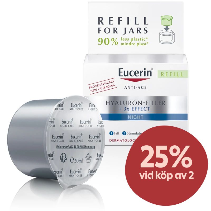 Eucerin Hyaluron-Filler + 3x Effect Firming Night Care Refill 50 ml - Ansiktskräm - nattkräm
