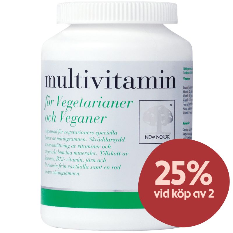 New Nordic Multivitamin för Vegetarianer & Veganer 120 st - Nordisk