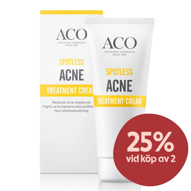 ACO Spotless Acne Skin Treatment Cream oparfymerad 30 g - Akne