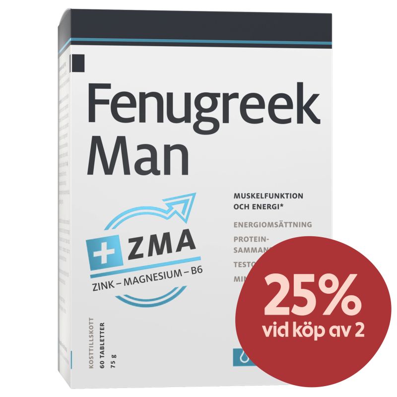 Elexir Pharma Feenugreek Man Plus ZMA 60 tabletter - Kosttillskott man