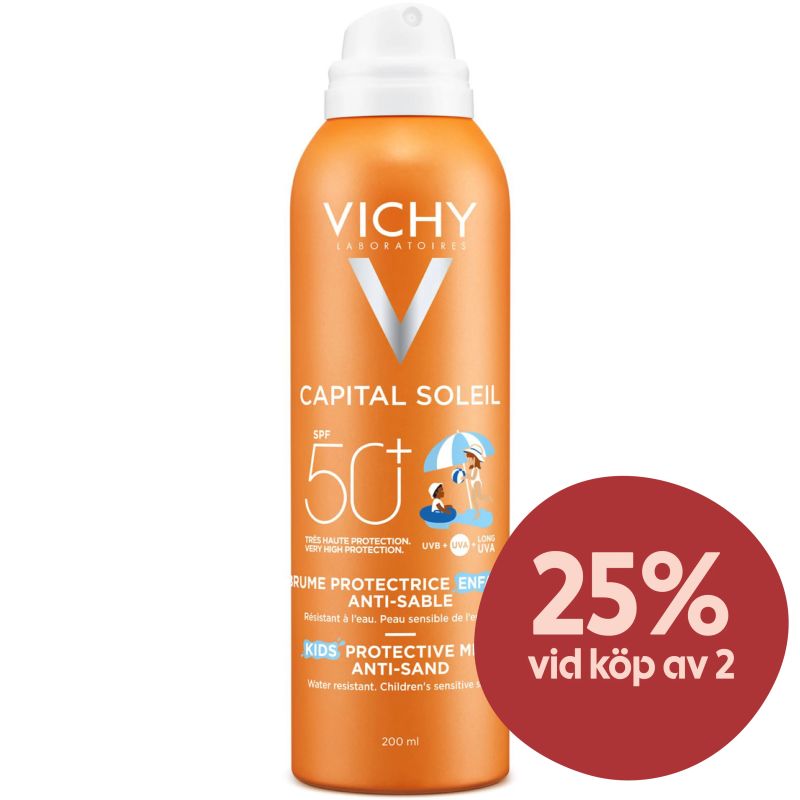 Vichy Capital Soleil Anti Sand Mist Kids SPF50+, 200 ml - Solkräm för barn