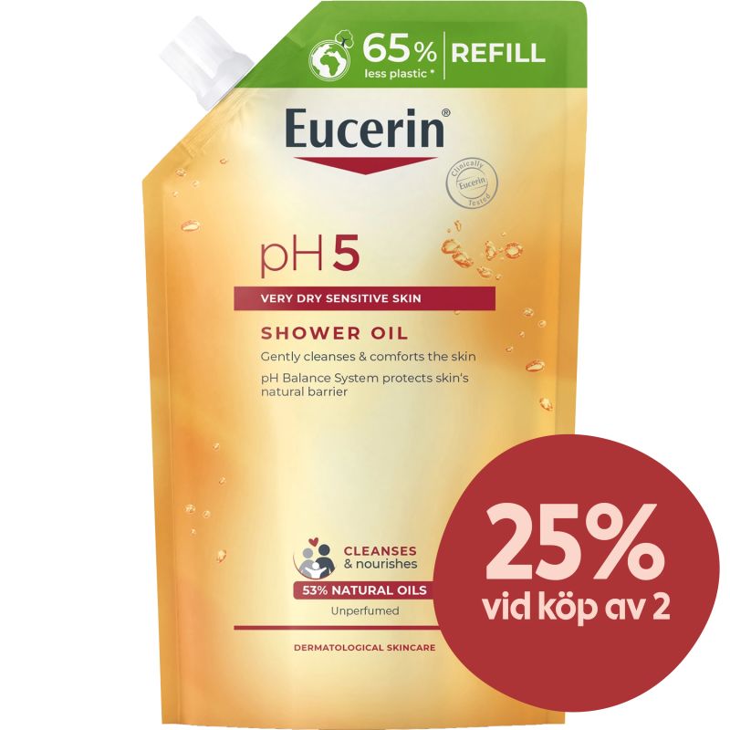 Eucerin pH5 Shower Oil oparfymerad refill 400 ml - Duscholja