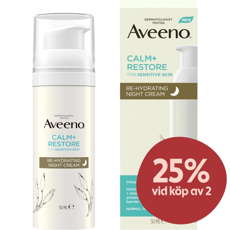 Aveeno CALM+RESTORE Re-Hydrating Night Cream 50 ml - Ansiktskräm - nattkräm