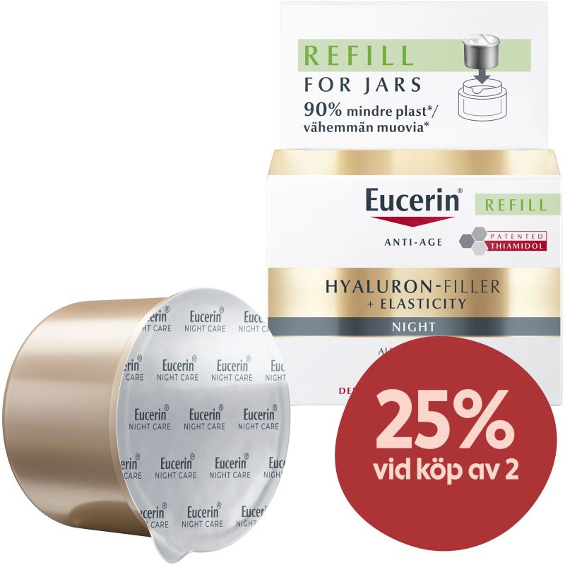Eucerin Hyaluron-Filler + Elasticity Night Cream Refill 50 ml - Ansiktskräm - nattkräm