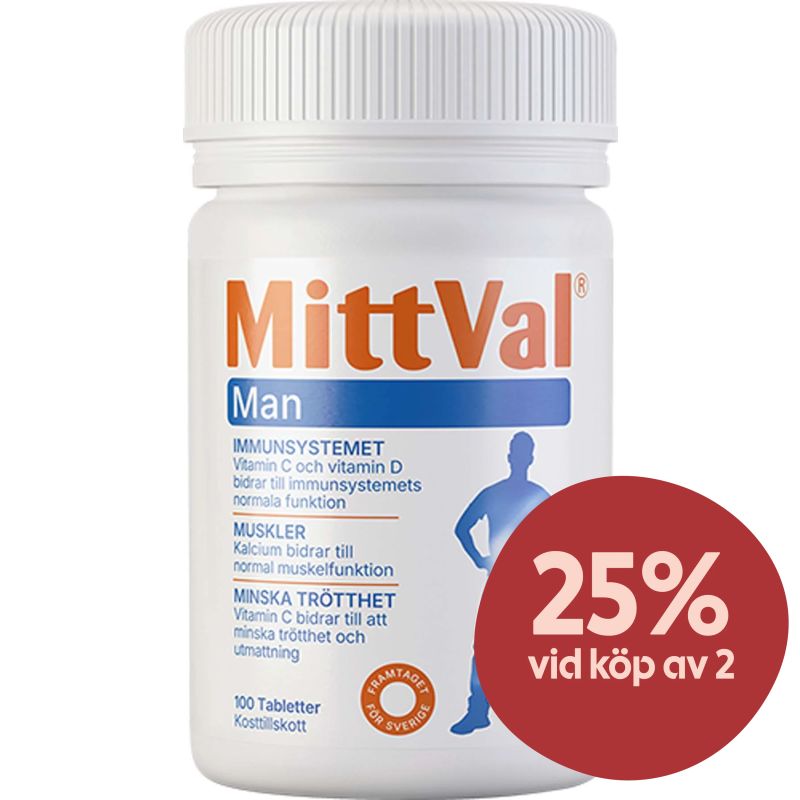 MittVal Man Tablett 100 st - Multivitamin