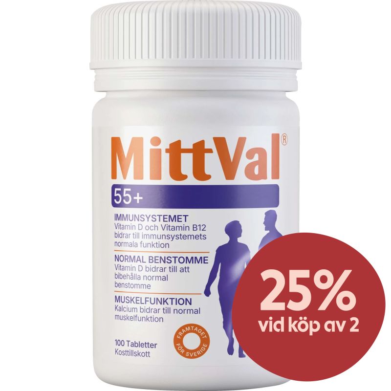 MittVal 55+ Tablett 100 st - Multivitamin