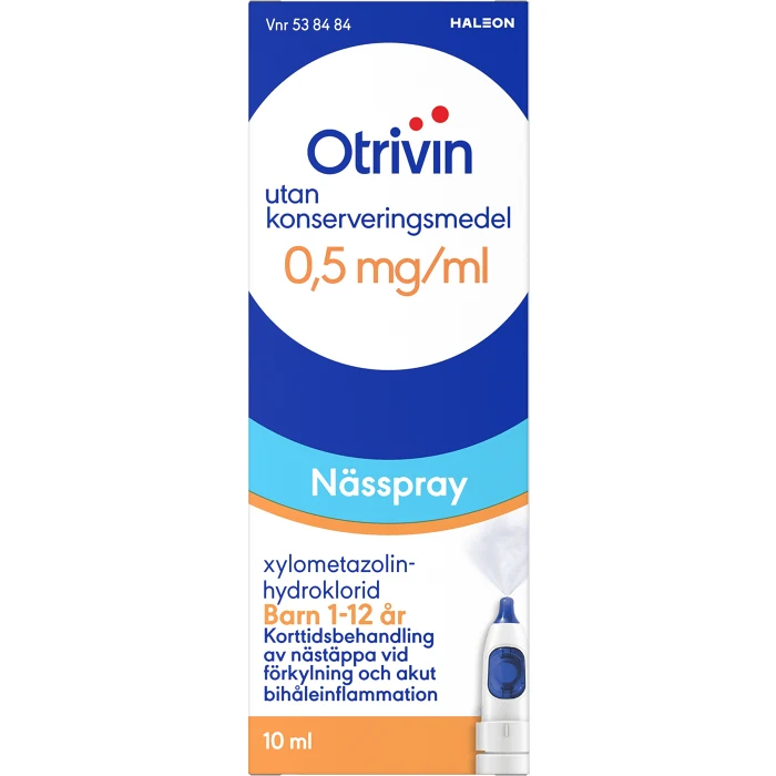 Nässpray Barn 0,5mg/ml 10ml Otrivin