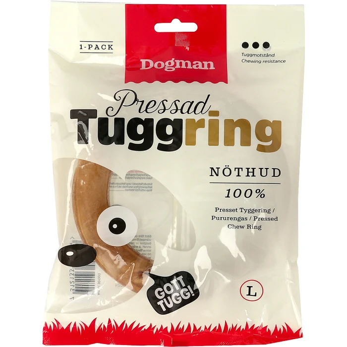 Pressad Tuggring för hund Large 198g Dogman