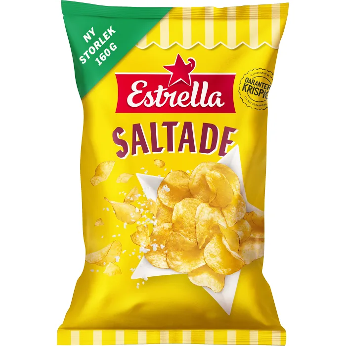 Potatischips Saltade 160g Estrella