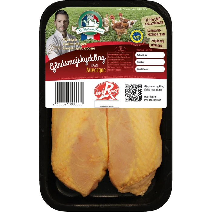 Gårdsmajskycklinglårfilé ca 400g La belle de France