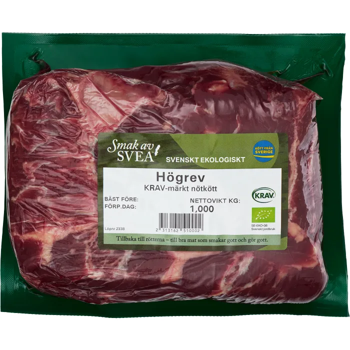 Högrev Färsk ca 1kg KRAV Smak av Svea