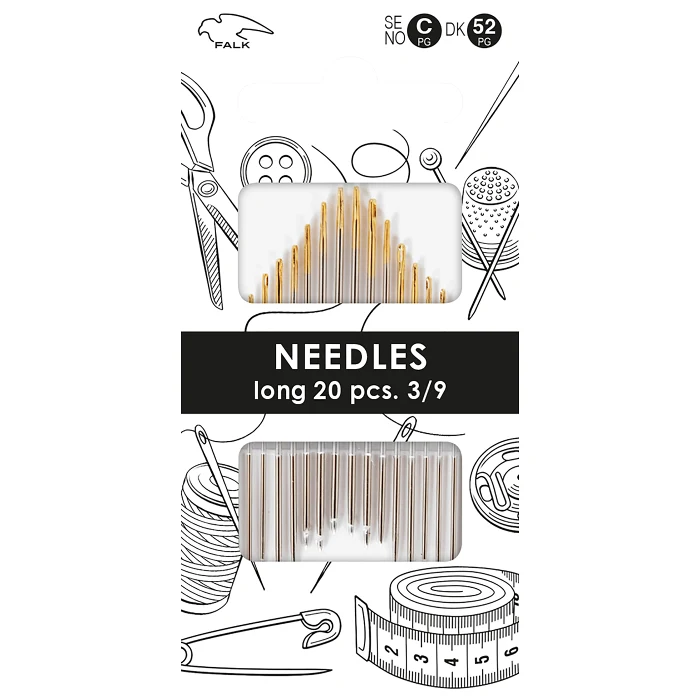 Synålar Långa 3/9 20-p Falk