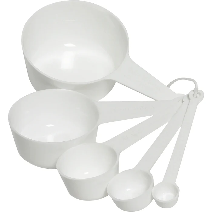 Måttsats plast vit 5 delar ICA