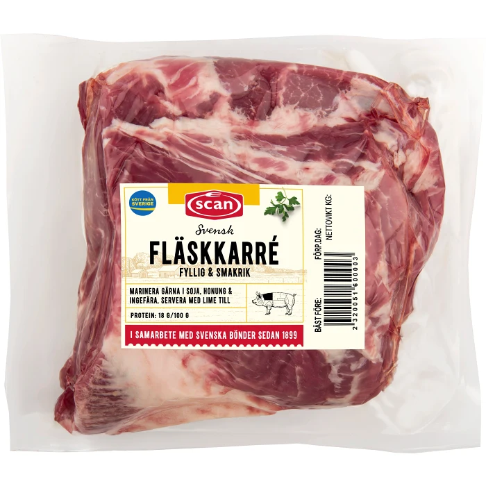 Fläskkarré Färsk benfri ca 1,1kg Scan