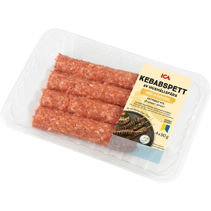 Kebabspett Färska av Hushållsfärs 360g ICA