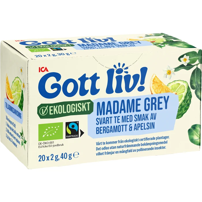 Svart Te Madame Grey Ekologisk 20-p ICA Gott Liv