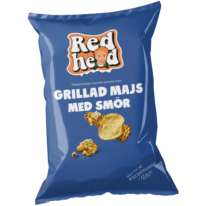 Chips Grillad majs med smör 150g Redhead