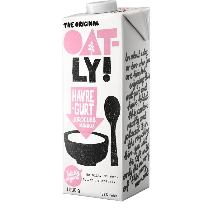 Havregurt Jordgubb 2% 1l Oatly