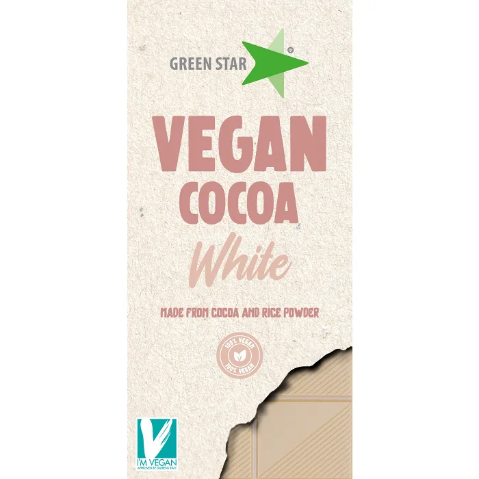 Vit Choklad Vegan 90g Green Star
