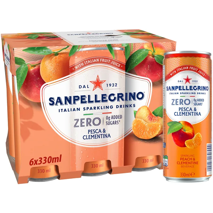 Läsk Pesca/Clementina Zero 6-p 33cl San Pellegrino