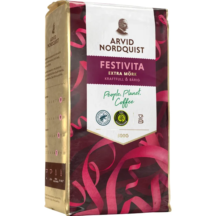 Bryggkaffe Festivita Extra mörk 500g Arvid Nordquist Classic