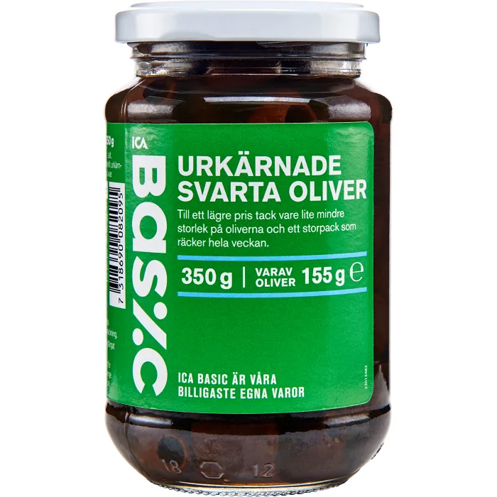 Oliver Svarta Urkärnade 350g ICA Basic