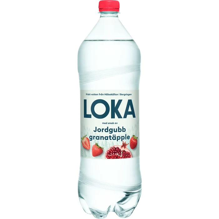 Kolsyrat vatten Jordgubb/Granatäpple 1.5l Loka