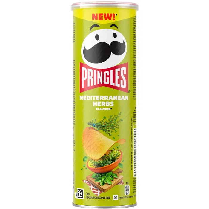 Chips Mediterrean Herbs 165g Pringles