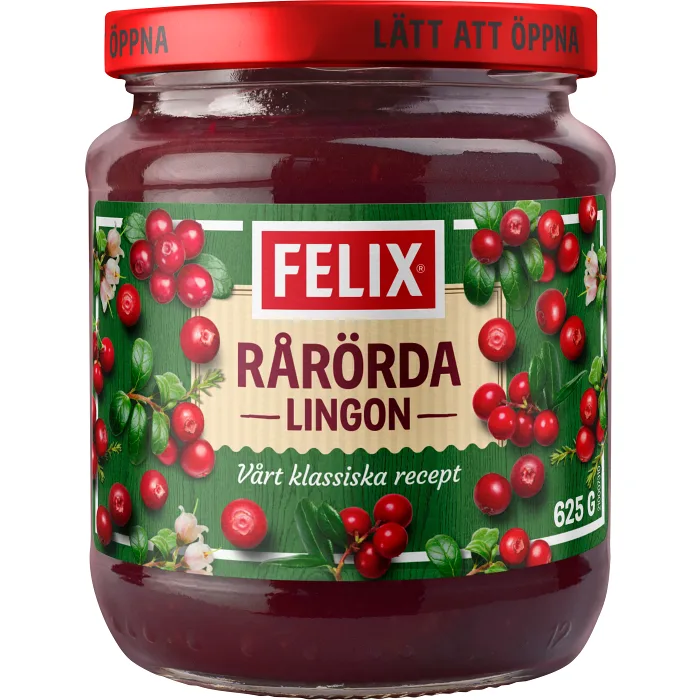 Sylt Rårörda Lingon 625g Felix