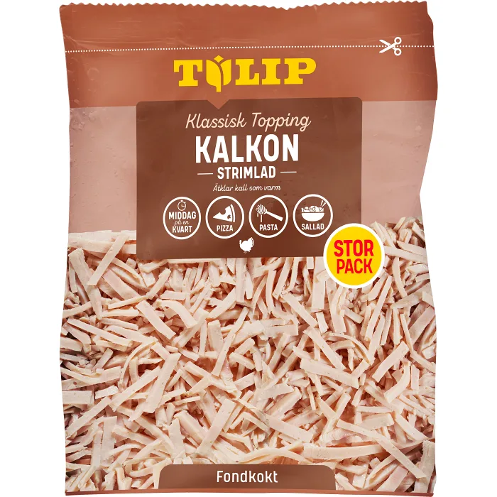 Kalkon Strimlad Kokt 350g Tulip