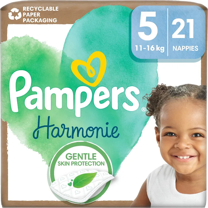 Blöjor Harmonie Strl 5 11+kg 21-p Pampers