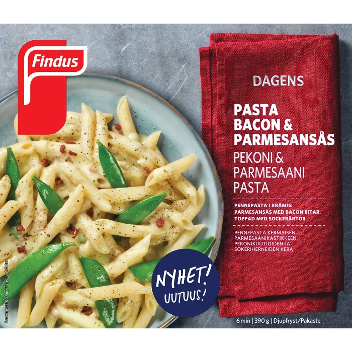 Dagens Pasta, Bacon & Parmesansås 390g Findus
