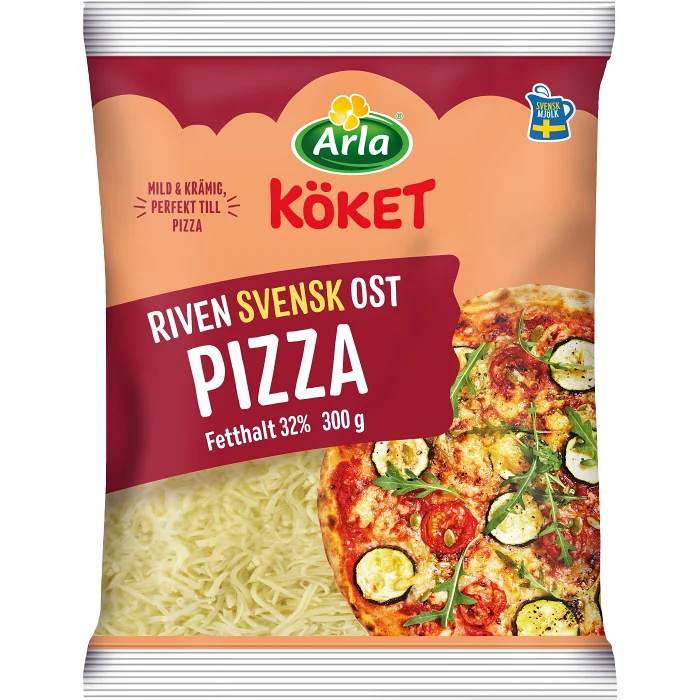 Riven ost Pizza 32% 300g Arla Köket