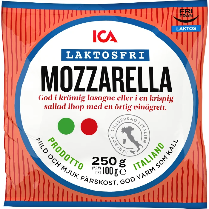 Mozzarella laktosfri 100g ICA