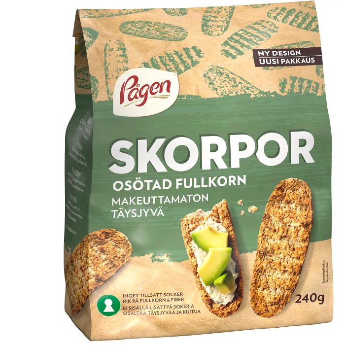 Fullkorn skorpor 240g Pågen