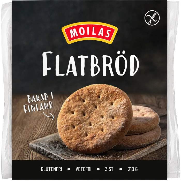 Flatbröd Glutenfritt 3-p Moilas
