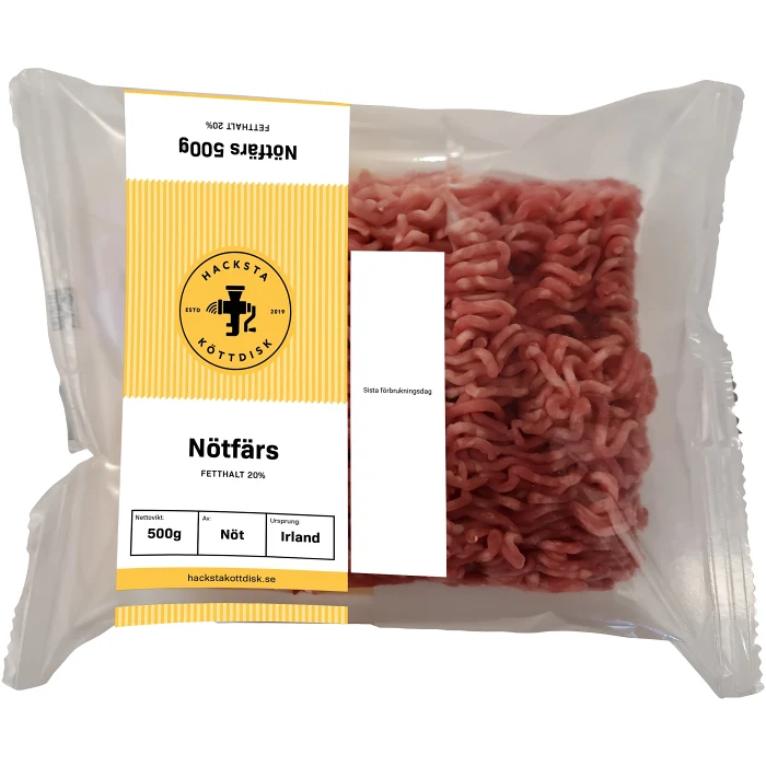 Nötfärs Färsk 500g Hacksta Köttdisk