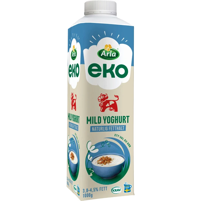 Yoghurt Mild Naturlig fetthalt 3,8-4,5% Ekologisk 1000g Arla Ko®